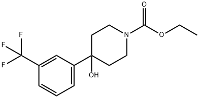 ethyl 4-hydroxy-4-[3-(trifluoromethyl)phenyl]piperidine-1-carboxylate Structural