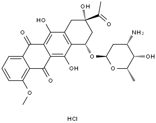 Daunorubicin hydrochloride Structural