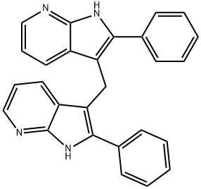 3,3'-Methylenebis[2-phenyl-1H-pyrrolo[2,3-b]pyridine] Structural