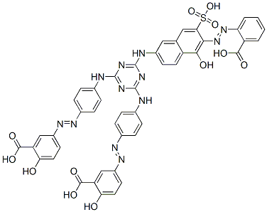 5,5'-[[6-[[5-Hydroxy-6-[(2-carboxyphenyl)azo]-7-sulfo-2-naphthalenyl]amino]-1,3,5-triazine-2,4-diyl]bis[imino(4,1-phenylene)azo]]bis[2-hydroxybenzoic acid]