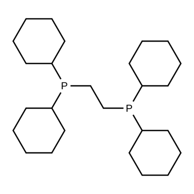 1,2-BIS(DICYCLOHEXYLPHOSPHINO)ETHANE Structural