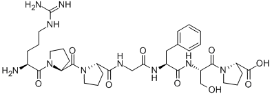 H-ARG-PRO-PRO-GLY-PHE-SER-PRO-OH ACETATE SALT Structural