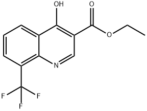 4-HYDROXY-8-(TRIFLUOROMETHYL)QUINOLINE-3-CARBOXYLIC ETHYL ESTER Structural