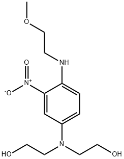 1-[(2'-Methoxyethyl)amino]-2-nitro-4-[di-(2'-hydroxyethyl)amino]benzene Structural