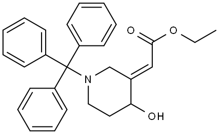 rac- (2E)-3-[(Ethoxycarbonyl)Methylene]-1-trityl-4-piperidinol Structural