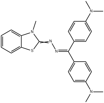 3-Methyl(bis(4-(dimethylamino)phenyl)methylene)hydrazone-2(3H)-benzothiazolone Structural