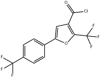 2-(TRIFLUOROMETHYL)-5-[4-(TRIFLUOROMETHYL)PHENYL]-3-FUROYL CHLORIDE Structural