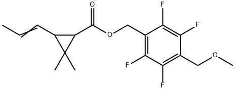 [2,3,5,6-tetrafluoro-4-(methoxymethyl)phenyl]methyl 2,2-dimethyl-3-pro p-1-enyl-cyclopropane-1-carboxylate Structural