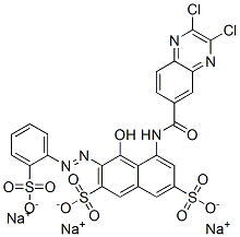 trisodium 5-[[(2,3-dichloro-6-quinoxalinyl)carbonyl]amino]-4-hydroxy-3-[(2-sulphonatophenyl)azo]naphthalene-2,7-disulphonate