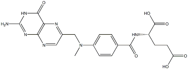 L-Glutamic acid, N-[4-[[ (2-amino-1, 4-dihydro-4-oxo-6-pteridinyl)meth yl]methylamino]benzoyl]- Structural