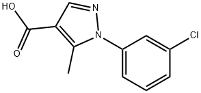 1-(3-CHLOROPHENYL)-5-METHYL-1H-PYRAZOLE-4-CARBOXYLIC ACID Structural