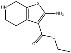 2-AMINO-4,5,6,7-TETRAHYDRO-THIENO[2,3-C]PYRIDINE-3-CARBOXYLIC ACID ETHYL ESTER Structural