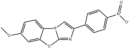 7-METHOXY-2-(4-NITROPHENYL)IMIDAZO[2,1-B]BENZOTHIAZOLE Structural