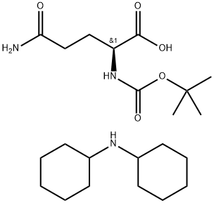 N-ALPHA-T-BOC-L-GLUTAMINE DICYCLOHEXYLAMMONIUM SALT Structural