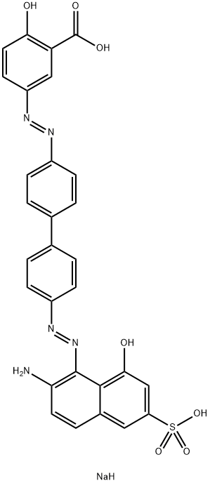 disodium 5-[[4'-[(2-amino-8-hydroxy-6-sulphonato-1-naphthyl)azo][1,1'-biphenyl]-4-yl]azo]salicylate Structural