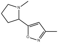 Isoxazole, 3-methyl-5-(1-methyl-2-pyrrolidinyl)- (9CI) Structural