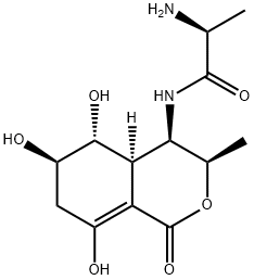 Propanamide, 2-amino-N-(3,4,4a,5,6,7-hexahydro-5,6, 8-trihydroxy-3-met hyl-1-oxo-1H-2-benzopyran-4-yl)-