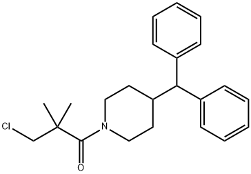 1-(4-BENZHYDRYLPIPERIDINO)-3-CHLORO-2,2-DIMETHYLPROPAN-1-ONE Structural