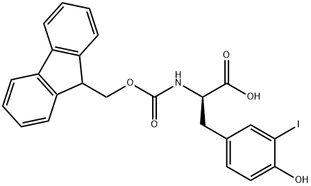 FMOC-3-IODO-D-TYR-OH Structural