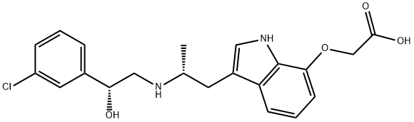 2-[[3-[(2R)-2-[[(2R)-2-(3-chlorophenyl)-2-hydroxy-ethyl]amino]propyl]- 1H-indol-7-yl]oxy]acetic acid