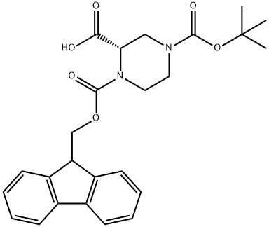 (S)-1-(((9H-FLUOREN-9-YL)METHOXY)CARBONYL)-4-(TERT-BUTOXYCARBONYL)PIPERAZINE-2-CARBOXYLIC ACID