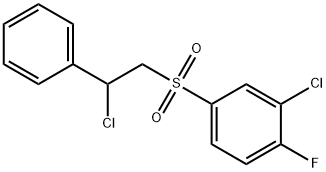 2-CHLORO-4-[(2-CHLORO-2-PHENYLETHYL)SULFONYL]-1-FLUOROBENZENE Structural