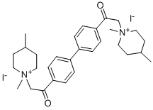 4-Pipecolinium, 1,1'-(4,4'-biphenylylenebis(2-oxoethylene))bis(1-methyl-, diiodide