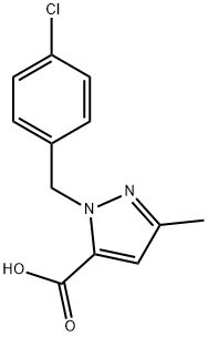 1-(4-CHLOROBENZYL)-3-METHYL-1H-PYRAZOLE-5-CARBOXYLIC ACID Structural