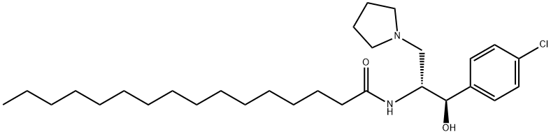 Hexadecanamide, N-[(1R,2R)-2-(4-chlorophenyl)-2-hydroxy-1-(1-pyrrolidinylmethyl)ethyl]- Structural