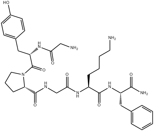 H-GLY-TYR-PRO-GLY-LYS-PHE-NH2 Structural