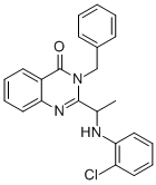 4(3H)-QUINAZOLINONE, 2-[1-[(2-CHLOROPHENYL)AMINO]ETHYL]-3-(PHENYLMETHYL)-