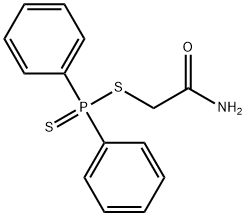 Diphenyldithiophosphinic acid 2-amino-2-oxoethyl ester Structural
