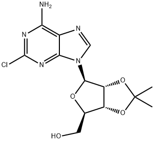 2-CHLORO-9-(2,3-O-ISOPROPYLIDENE-BETA-D-RIBOFURANOSYL)ADENINE Structural