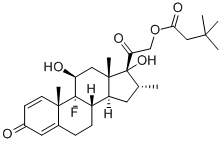 1,4-PREGNADIEN-9ALPHA-FLUORO-16ALPHA-METHYL-11BETA, 17ALPHA, 21-TRIOL 3,20-DIONE 21-T-BUTYLACETATE Structural