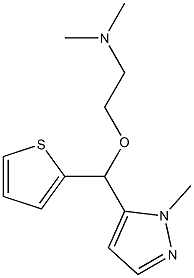 N,N-Dimethyl-2-[(1-methyl-1H-pyrazol-5-yl)-2-thienylmethoxy]ethanamine Structural