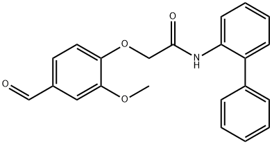 2-(4-FORMYL-2-METHOXYPHENOXY)ACETIC ACID, N-(2-BIPHENYLYL)AMIDE Structural