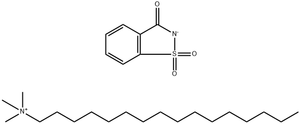 hexadecyltrimethylammonium, salt with 1,2-benzisothiazol-3(2H)-one 1,1-dioxide (1:1) Structural