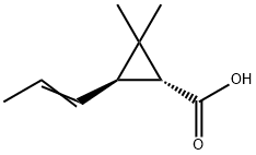 Cyclopropanecarboxylic acid, 2,2-dimethyl-3-(1-propenyl)-, (1R,3R)- (9CI) Structural