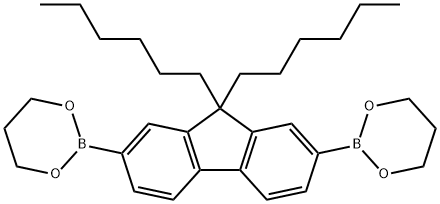 9,9-Dihexylfluorene-2,7-bis(trimethyleneborate) Structural