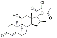 21-Chloro-9-fluoro-11β,17-dihydroxy-16β-Methylpregn-4-ene-3,20-dione 17-Propionate Structural