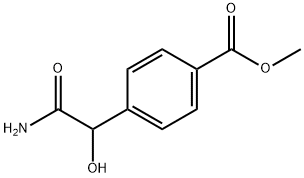Benzoic  acid,  4-(2-amino-1-hydroxy-2-oxoethyl)-,  methyl  ester Structural