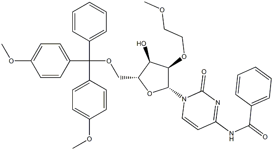 N-Benzoyl-5'-O-[bis(4-methoxyphenyl)phenylmethyl]-2'-O-(2-methoxyethyl)cytidine Structural