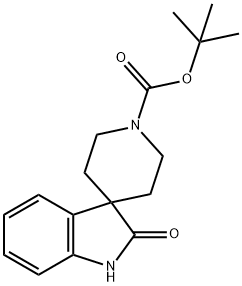 1,2-DIHYDRO-2-OXO-SPIRO[3H-INDOLE-3,4'-PIPERIDINE]-1'-CARBOXYLIC ACID 1,1-DIMETHYLETHYL ESTER Structural