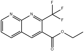 1,8-Naphthyridine-3-carboxylicacid,2-(trifluoromethyl)-,ethylester(9CI) Structural