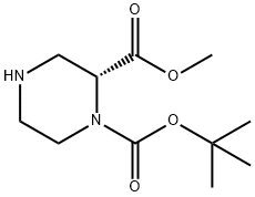 (R)-N-Boc-piperazine-2-carboxylic acid methyl ester Structural