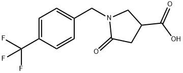 5-OXO-1-[4-(TRIFLUOROMETHYL)BENZYL]PYRROLIDINE-3-CARBOXYLIC ACID Structural