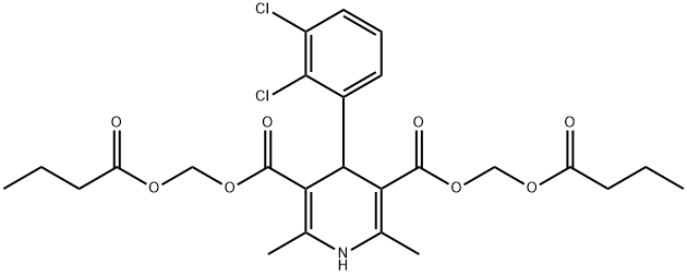 5-((Bis(butyryloxy)Methoxy)carbonyl)-4-(2,3-dichlorophenyl)-2,6-diMethyl-1,4-dihydropyridine-3-carboxylic acid Structural