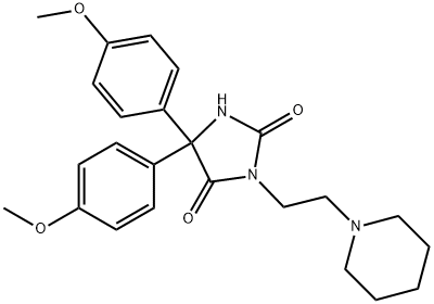 5,5-bis(4-methoxyphenyl)-3-[2-(1-piperidyl)ethyl]imidazolidine-2,4-dione 