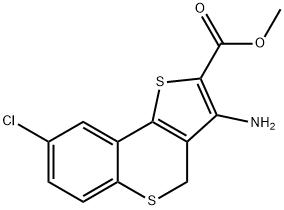 METHYL 3-AMINO-8-CHLORO-4H-BENZO[B]THIENO[2,3-D]THIINE-2-CARBOXYLATE Structural