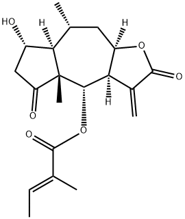 2-Methyl-2-butenoic acid dodecahydro-7-hydroxy-4a,8-dimethyl-3-methylene-2,5-dioxoazuleno[6,5-b]furan-4-yl ester